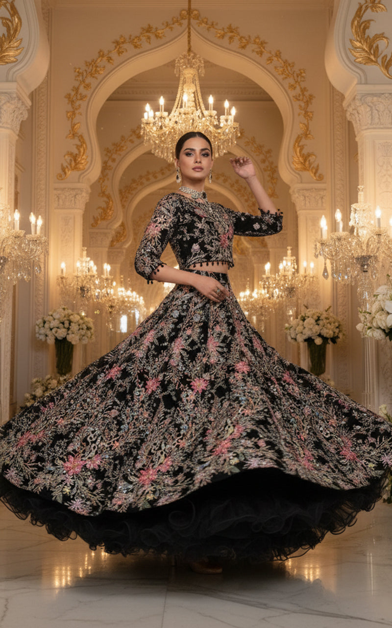 Threads and Motifs | Formal Dresses 25 | Embroidered Blouse With Lehenga