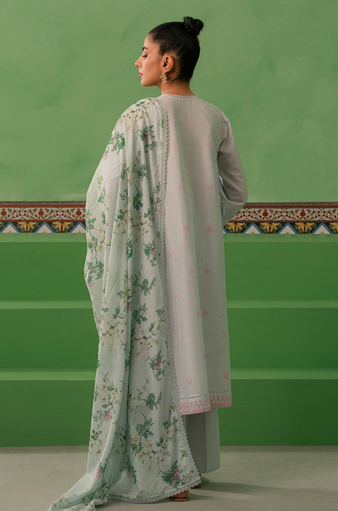 Cross Stitch | Mahiri Embroidered Lawn 24 | AQUA PEARL