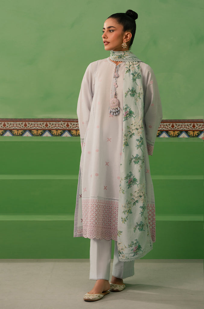 Cross Stitch | Mahiri Embroidered Lawn 24 | AQUA PEARL