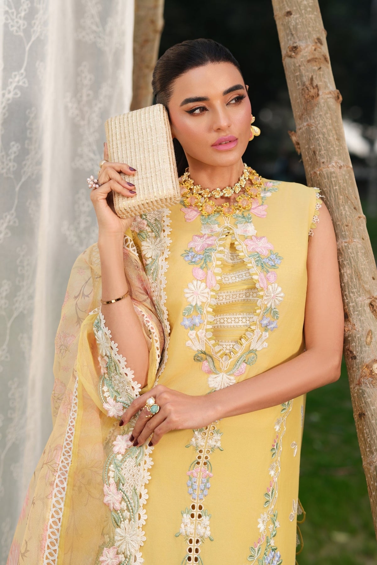 Maryam Hussain | Luxury Lawn 26 | Sunflower
