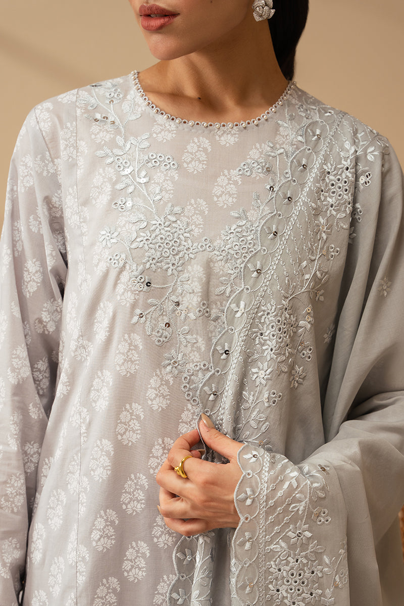Cross Stitch | Mahiri Embroidered Lawn 24 | PEARL BLUE