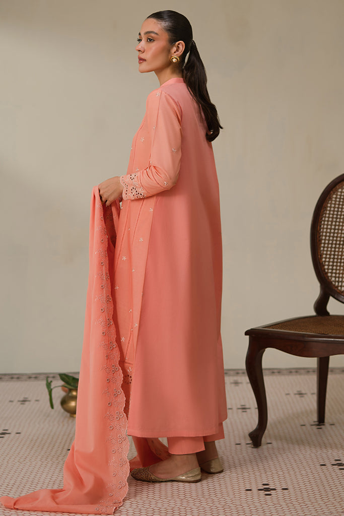 Cross Stitch | Chikankari Lawn 24 | CORAL HAZE