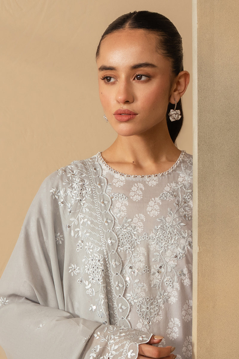Cross Stitch | Mahiri Embroidered Lawn 24 | PEARL BLUE