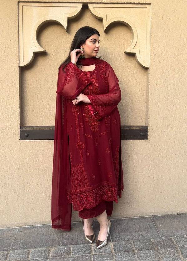 Sahane | Luxury Lawn and Formal Dresses | SAH-1011 Scarlet - Ella Formals