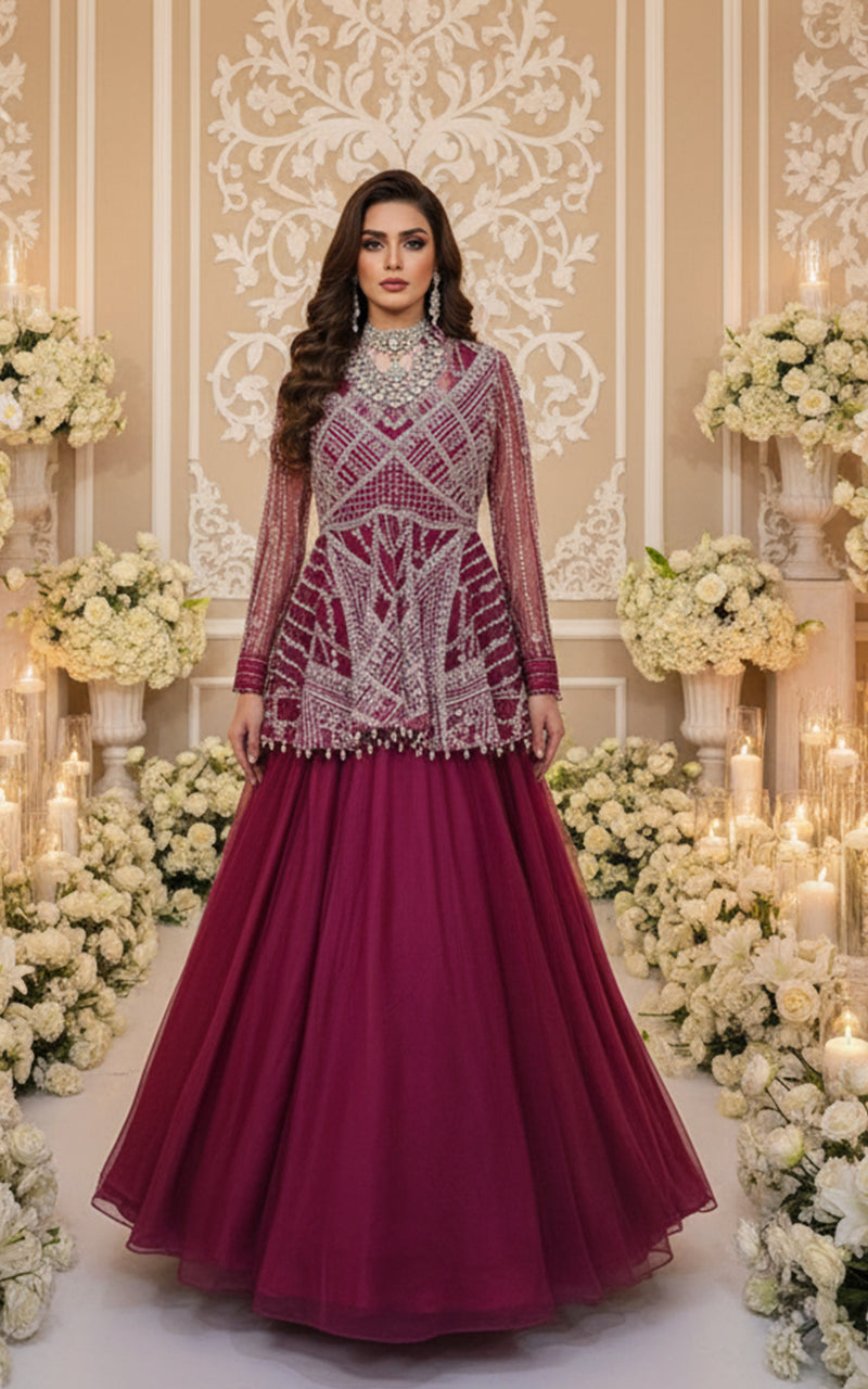 Threads and Motifs | Formal Dresses 25 | EMBROIDERED PEPLUM WITH SKIRT
