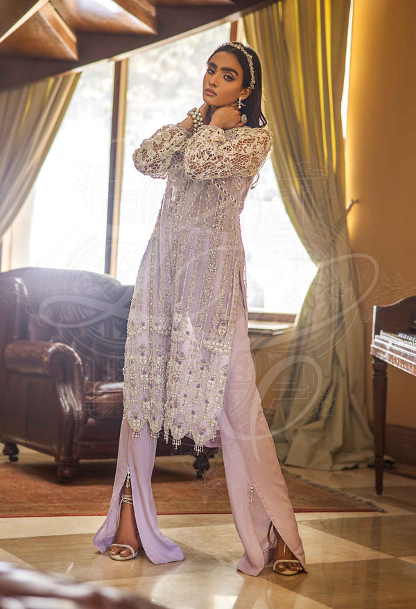 Layla Chatoor | Luxury Pret | Purple Tunic With Long Pants