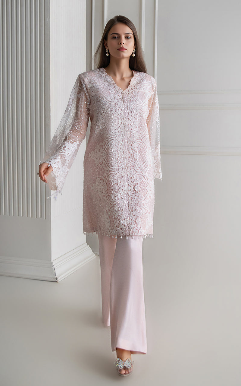 Threads and Motifs | Formal Dresses 25 | Net Embroidered shirt