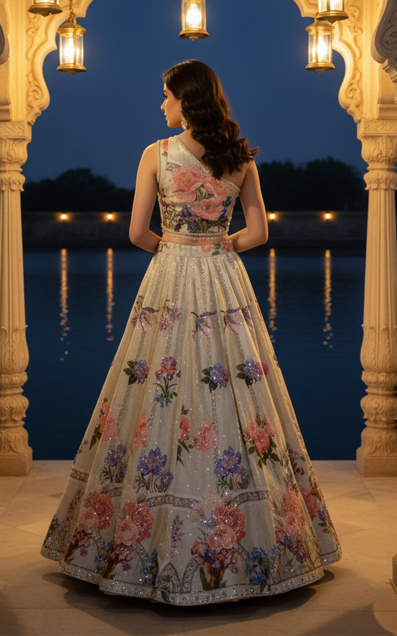 Threads and Motifs | Formal Outfits | Blouse With Printed Lehenga