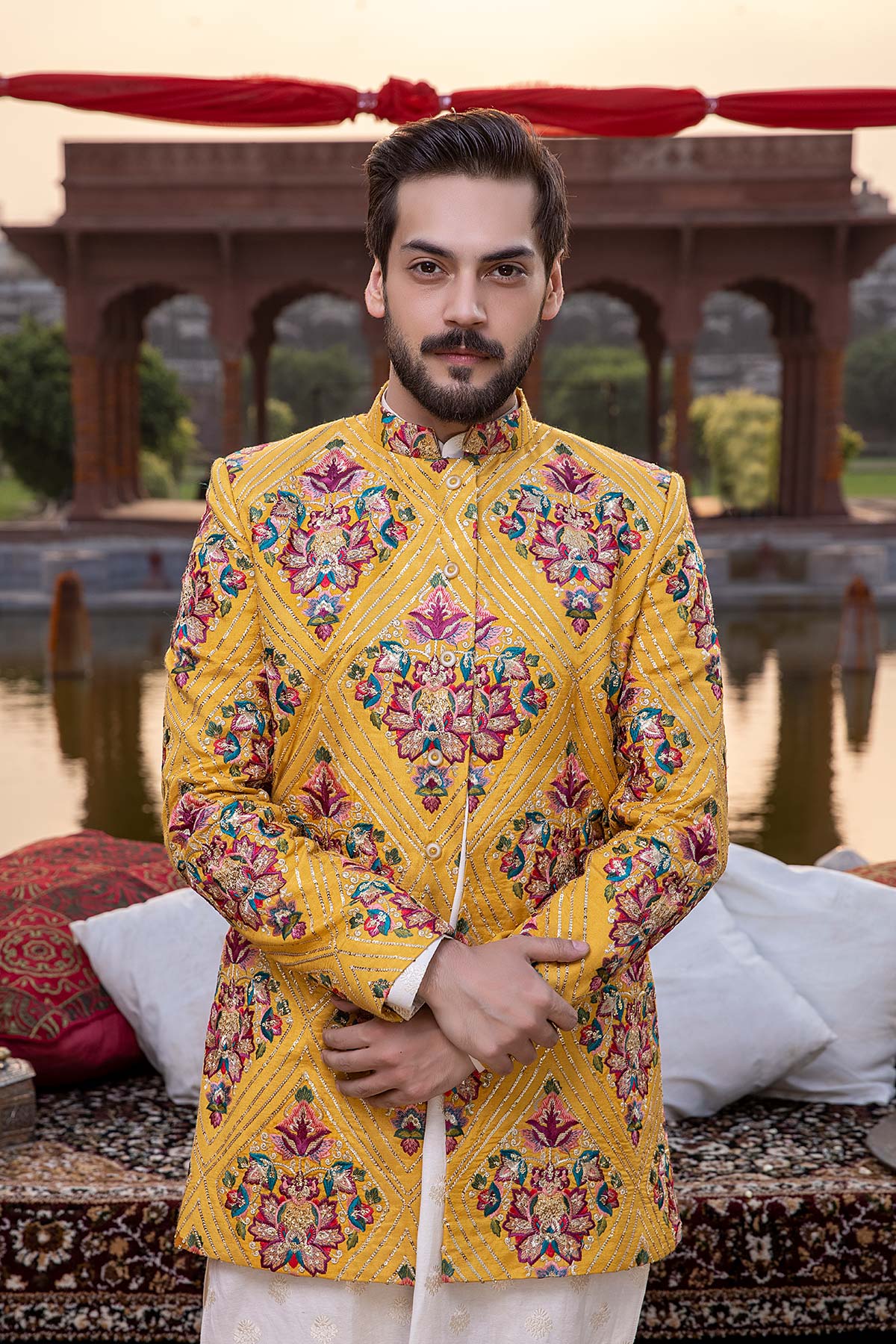 Pakistani Menswear | Mina Kashif | Sherwani D-16