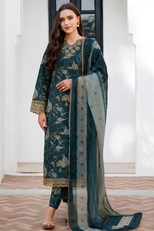 Farasha | Printed Essentials | Teal Bell