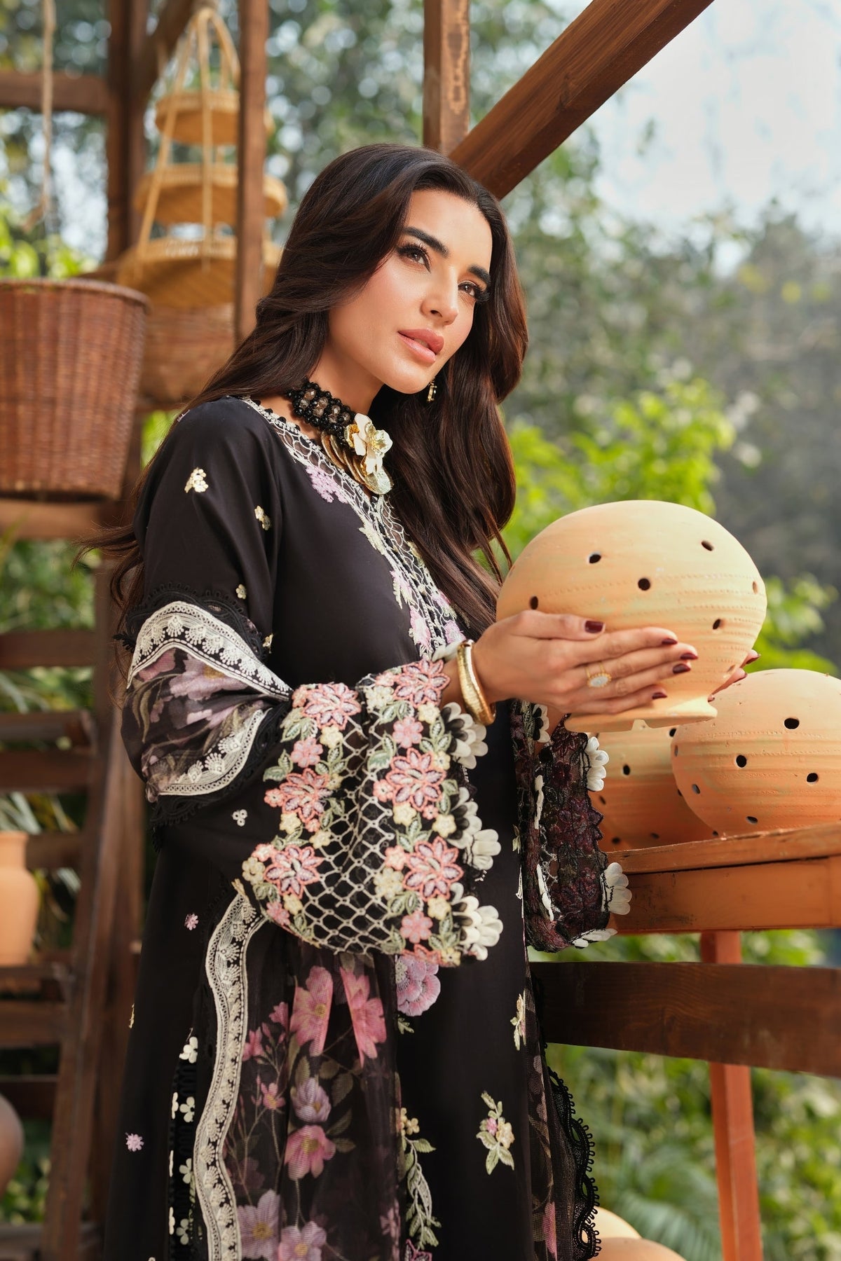 Maryam Hussain | Luxury Lawn 26 | Noir