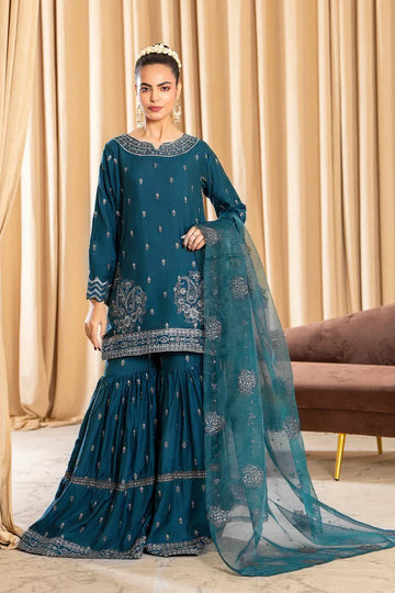 Ellena | Pret Dresses | 3-PC Stitched Embroidered Suit 815BLS