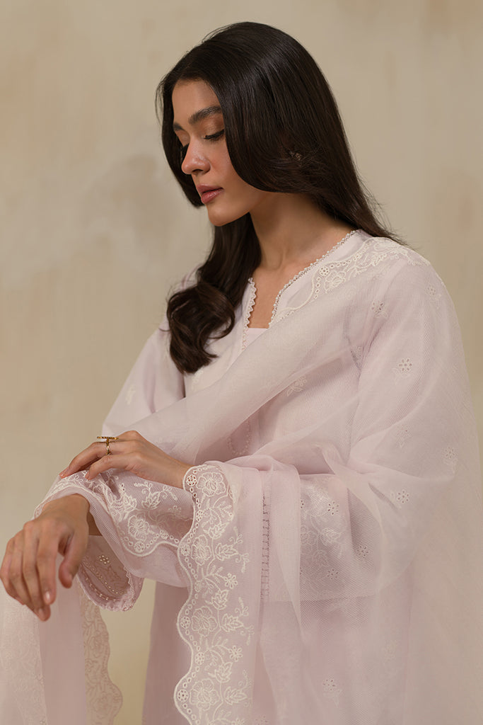 Cross Stitch | Chikankari Lawn 24 | PALE LILAC