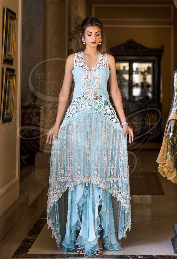 Layla Chatoor | Luxury Pret | Aquamarine Blue