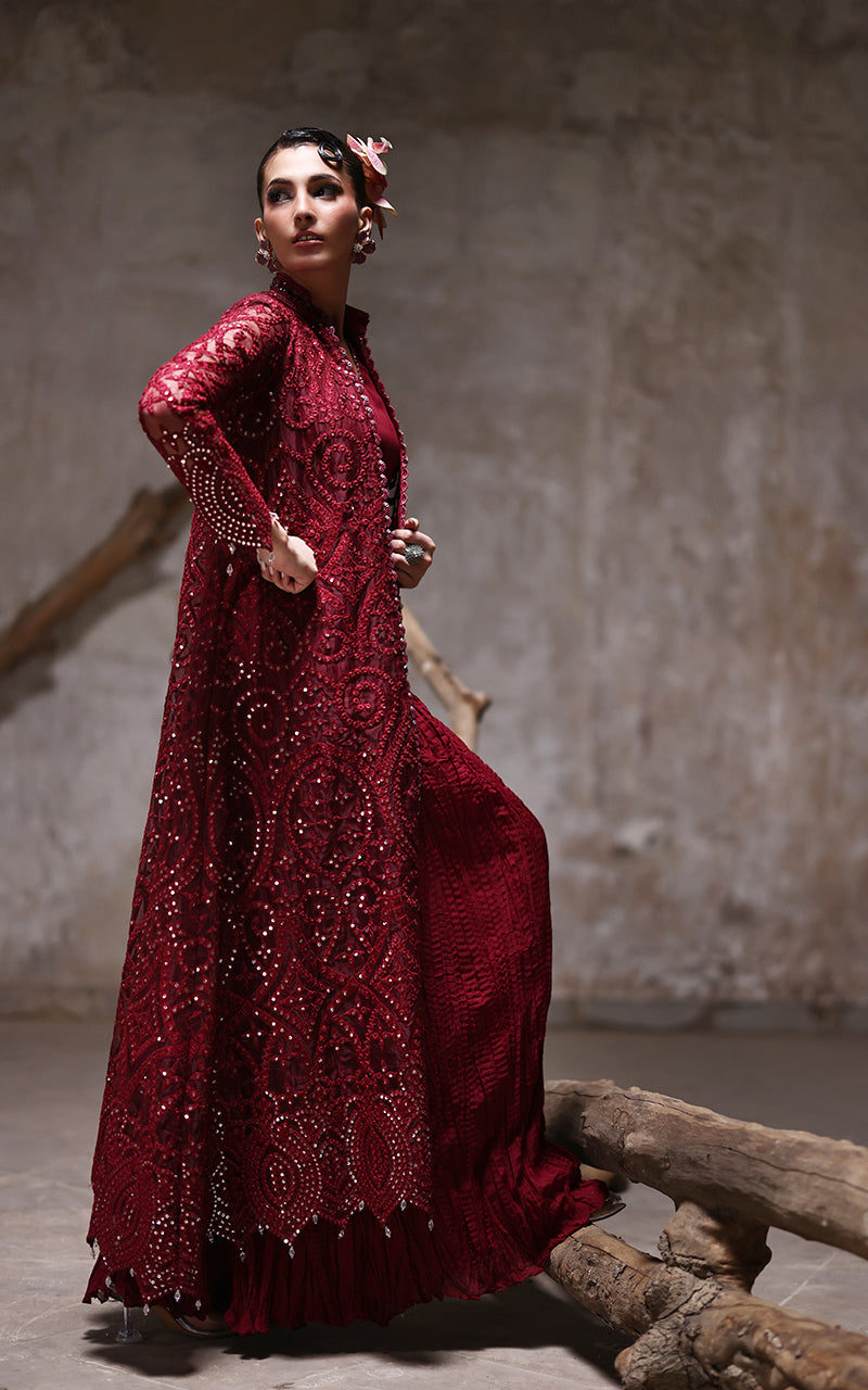 Threads and Motifs | Formal Dresses 25 | Organza Jacket With Crushed Trouser