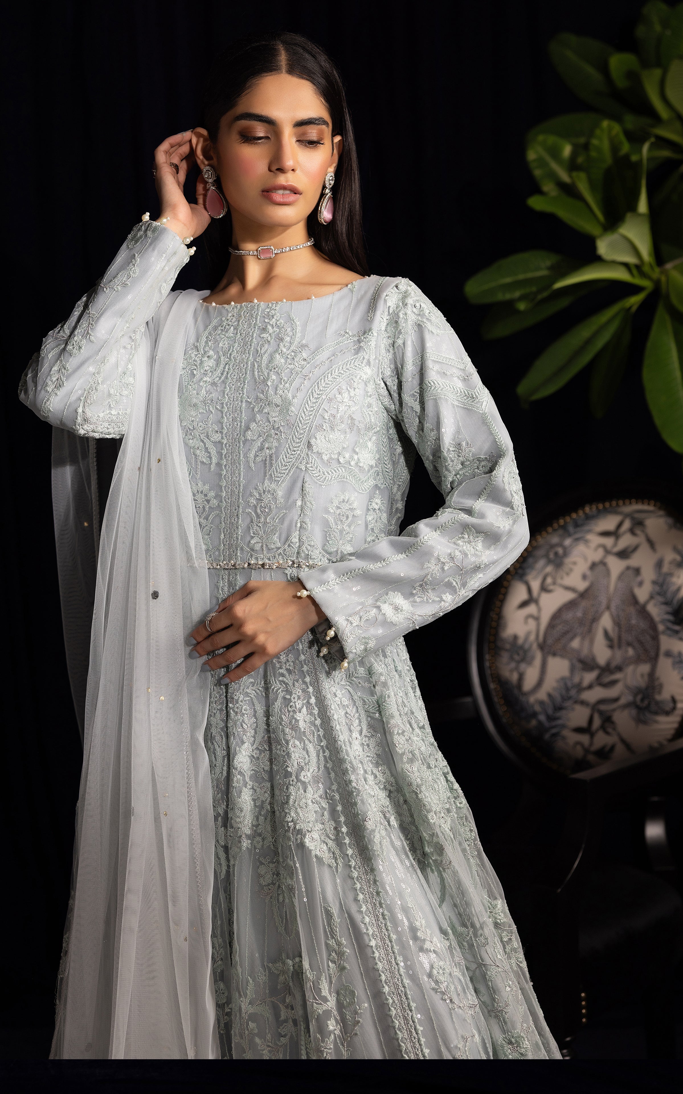 Threads and Motifs | Formal Dresses 25 | Net Embroidered Maxi