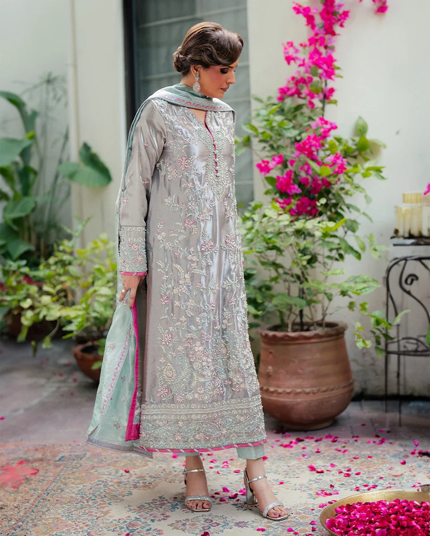 Mushq | Sunehri Lama Silk | Resham