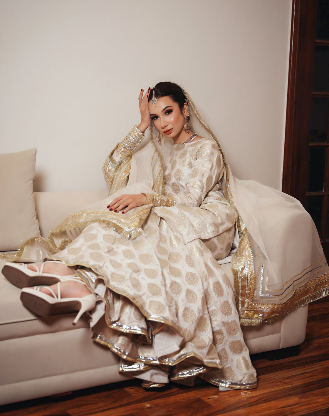 Zar | Gharara Formals | White