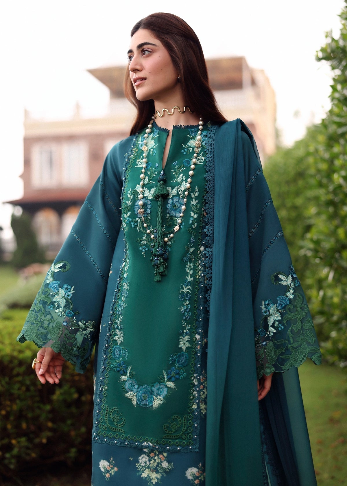 Sardinia | Embroidered Lawn Edit 26 | Hillside Teal