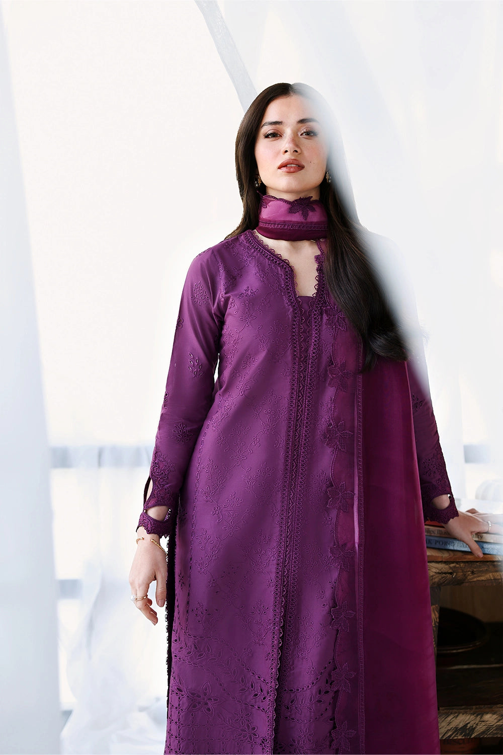 Azure | Luxury Lawn 26 | Mulberry