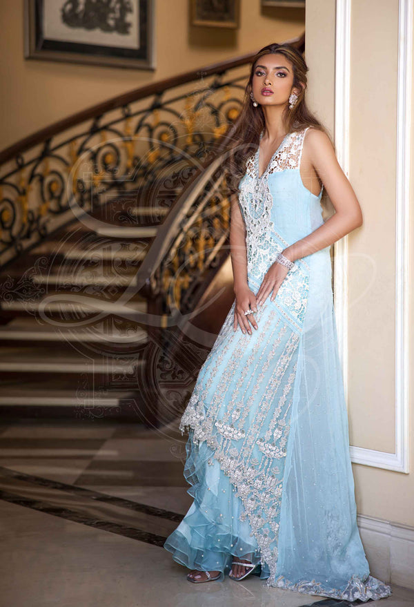 Layla Chatoor | Luxury Pret | Aquamarine Blue