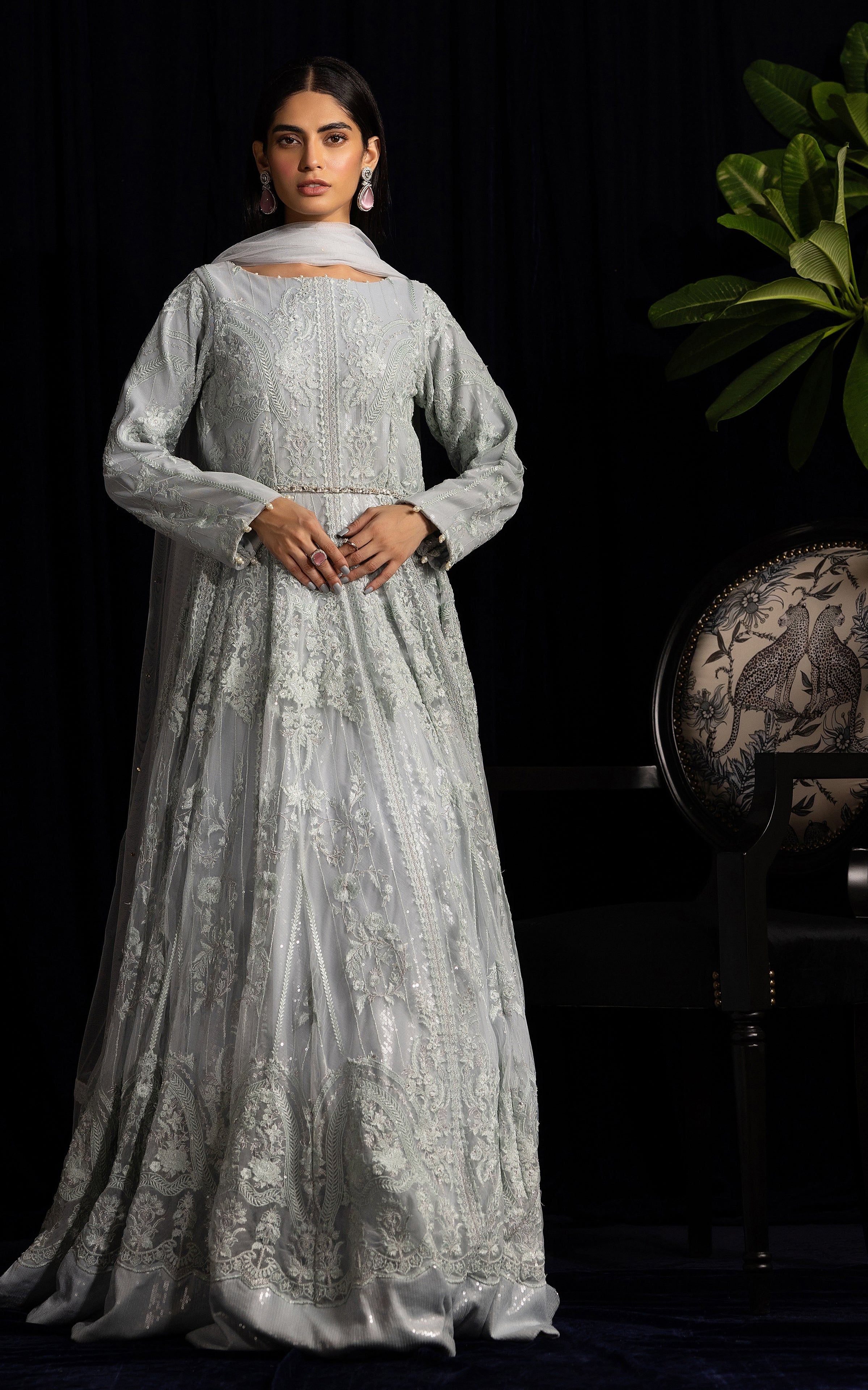 Threads and Motifs | Formal Dresses 25 | Net Embroidered Maxi