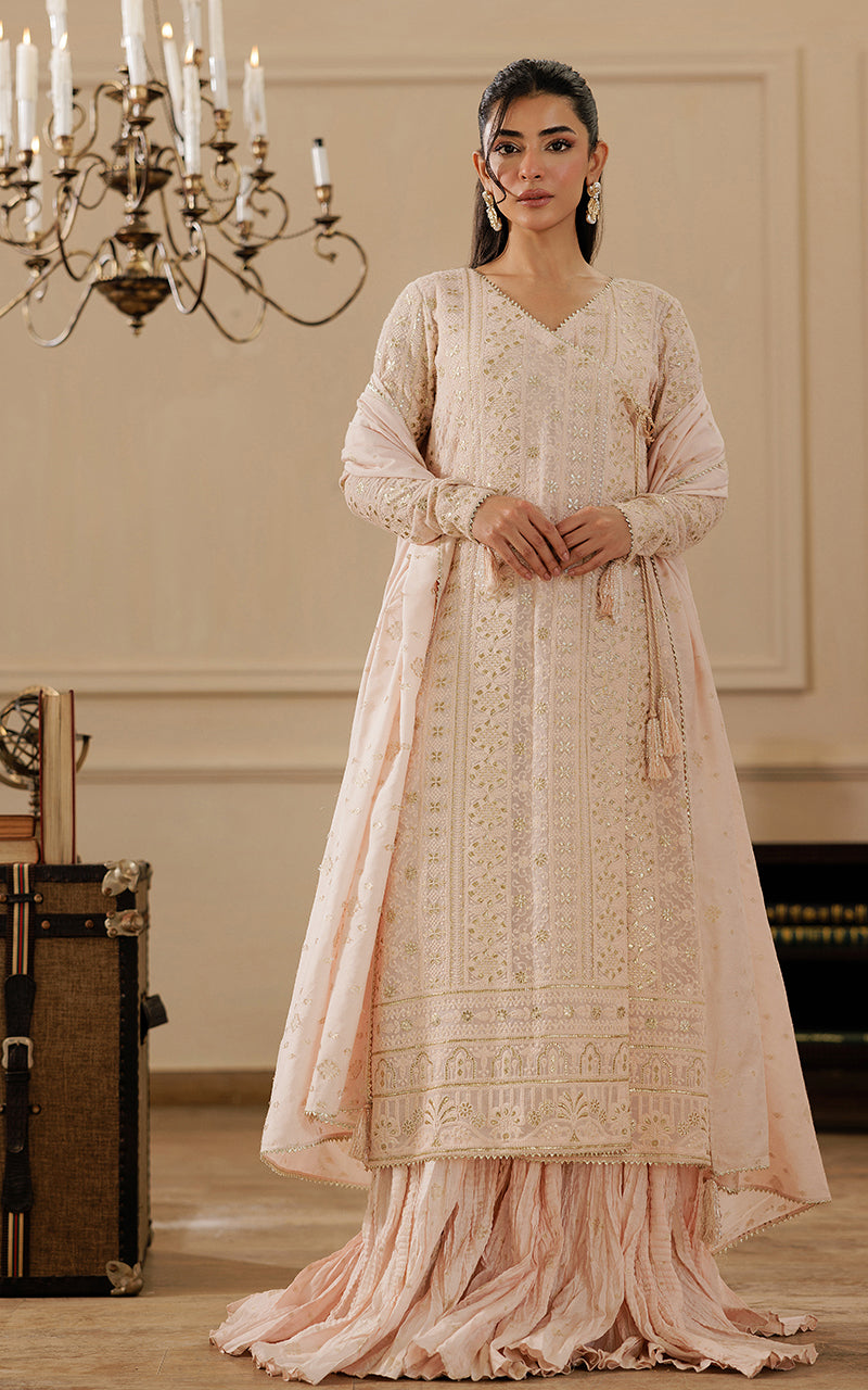 Threads and Motifs | Formal Dresses 25 | Embroidered Angrakha With Gharara And Dupatta