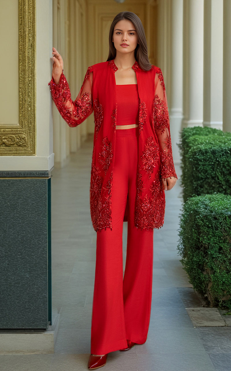 Threads and Motifs | Formal Dresses 25 | NET EMBROIDERED JACKET