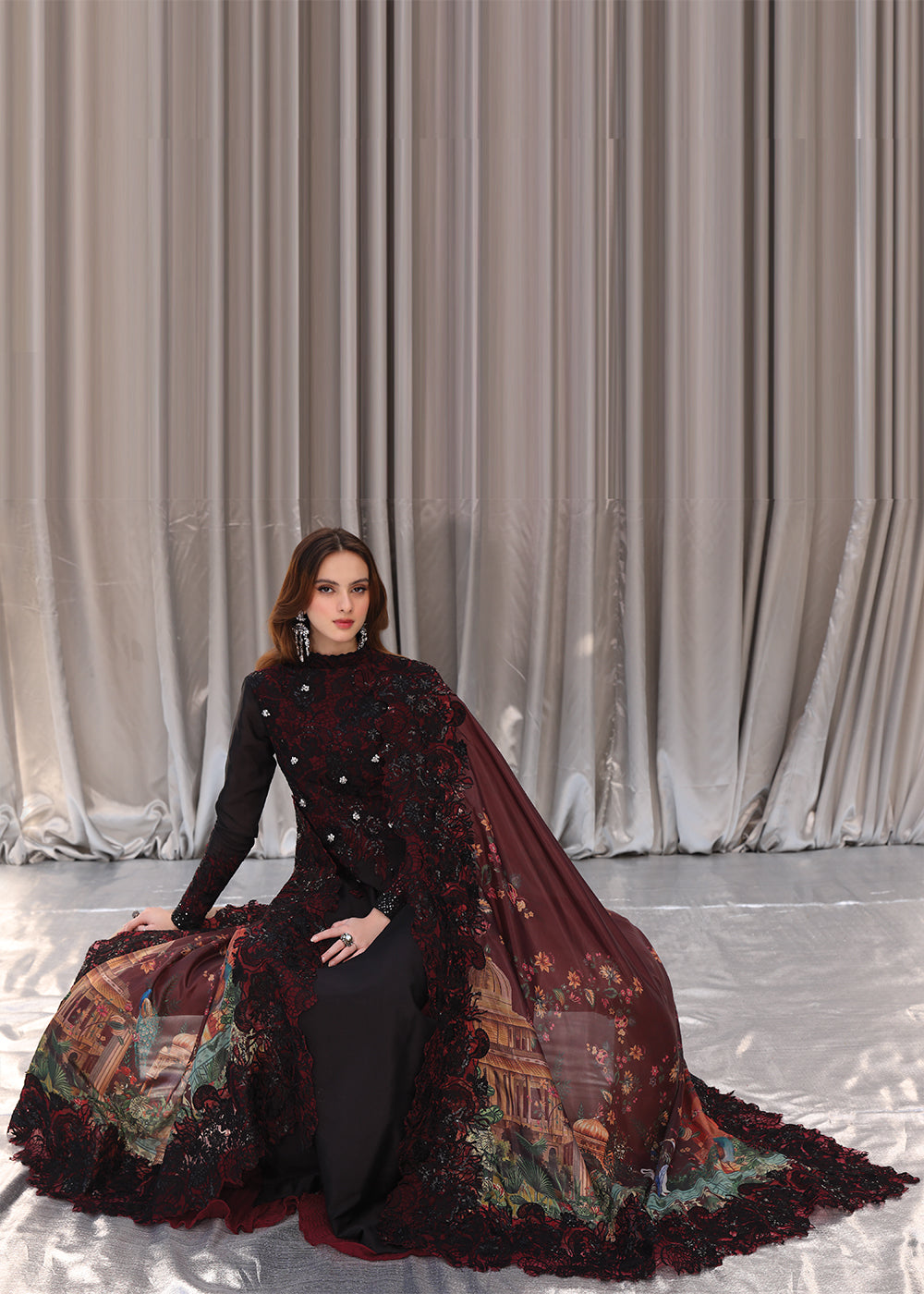 Musferah Saad | Moonlit Glam | Crimson Noir