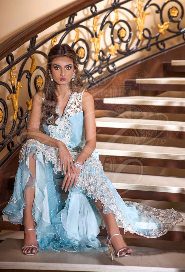Layla Chatoor | Luxury Pret | Aquamarine Blue