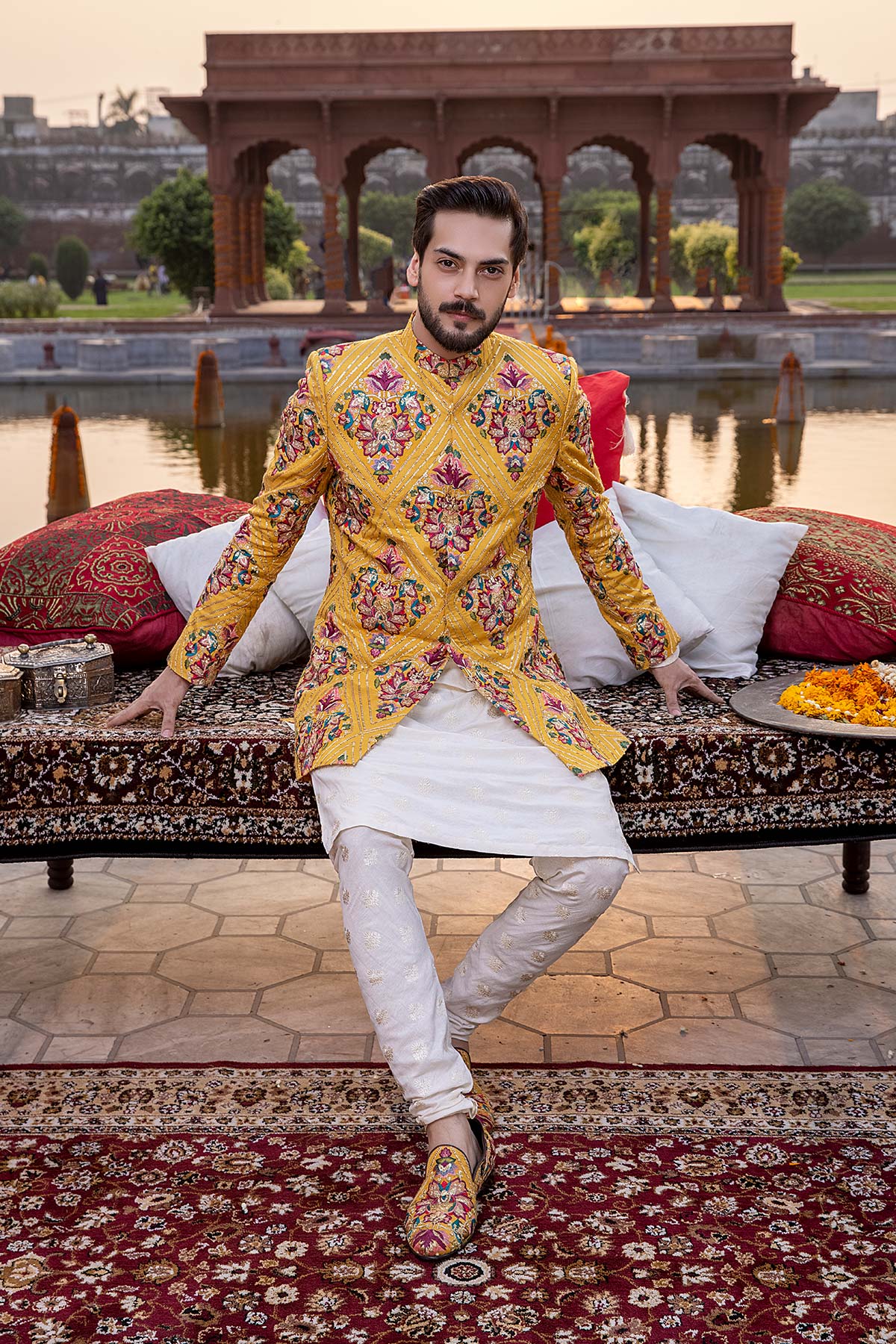 Pakistani Menswear | Mina Kashif | Sherwani D-16