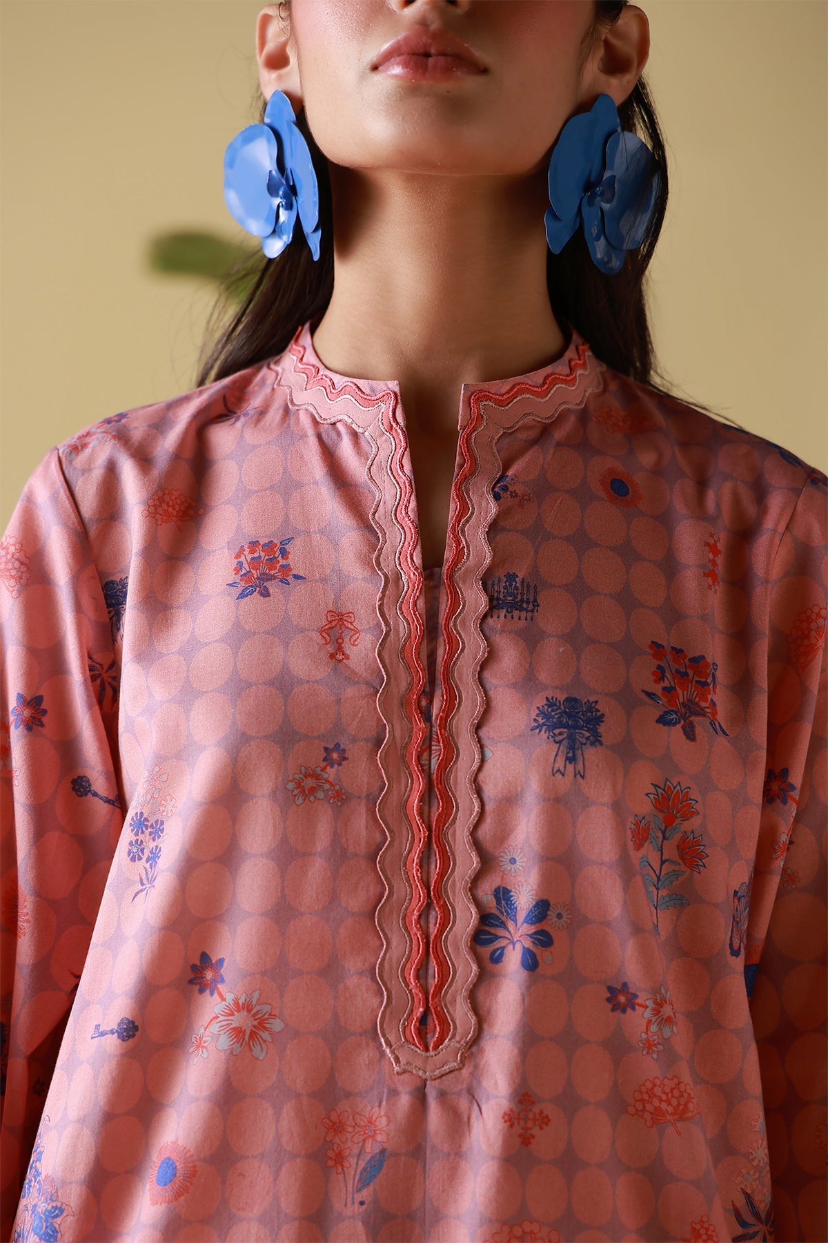 Sahar | Mirha Casual Pret | Blush Cobalt