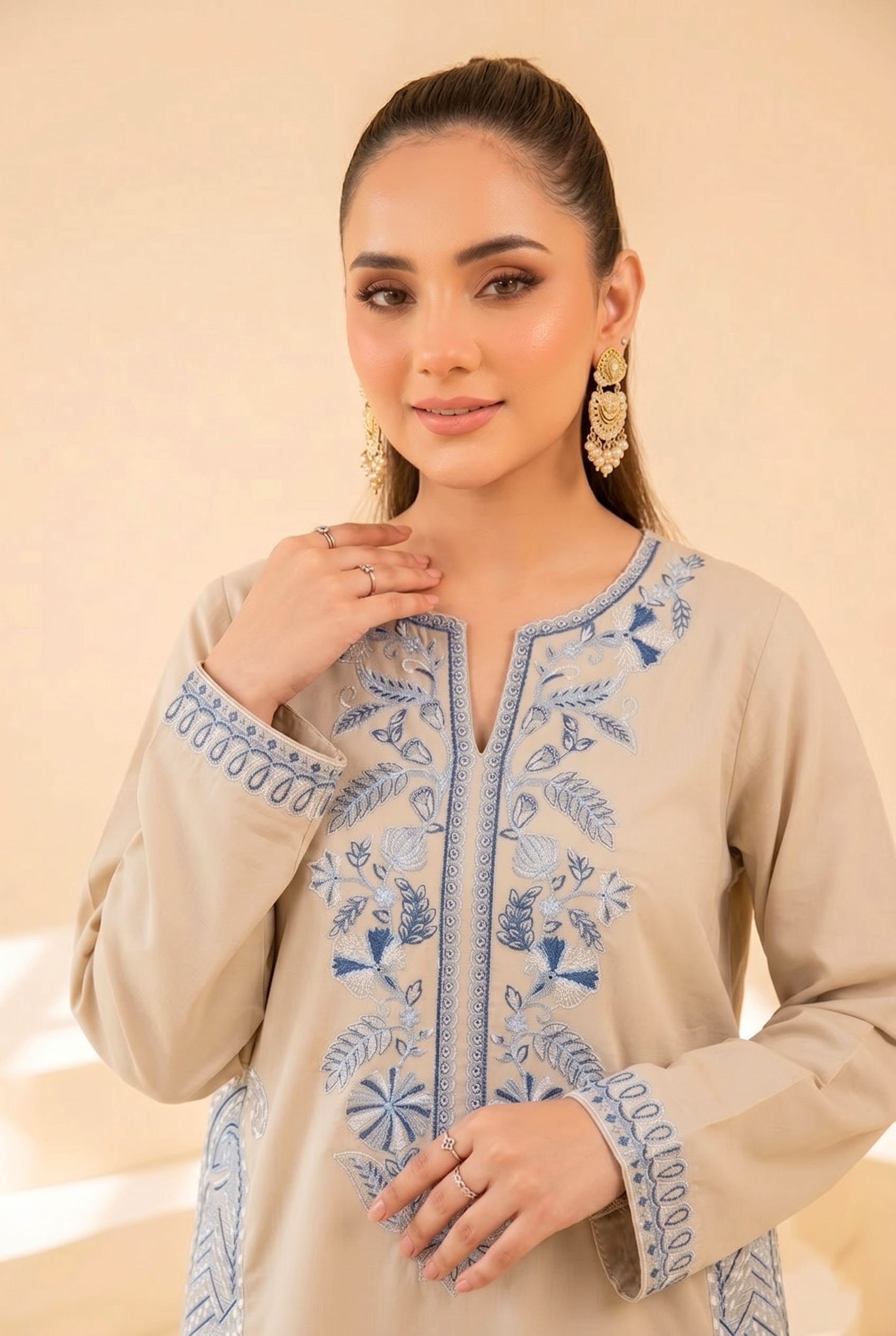 Faiza Faisal | FNF Cords Edit |BEIGE COBALT