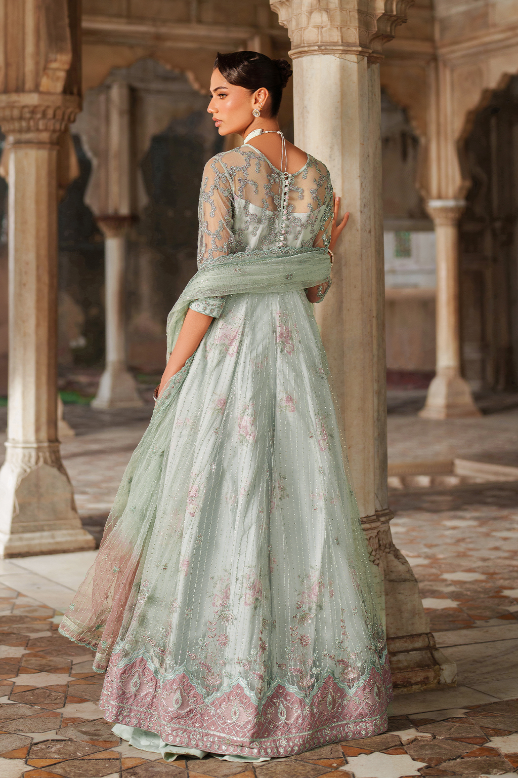 Iznik | Festive Formal | UE-553 Embroidered Net