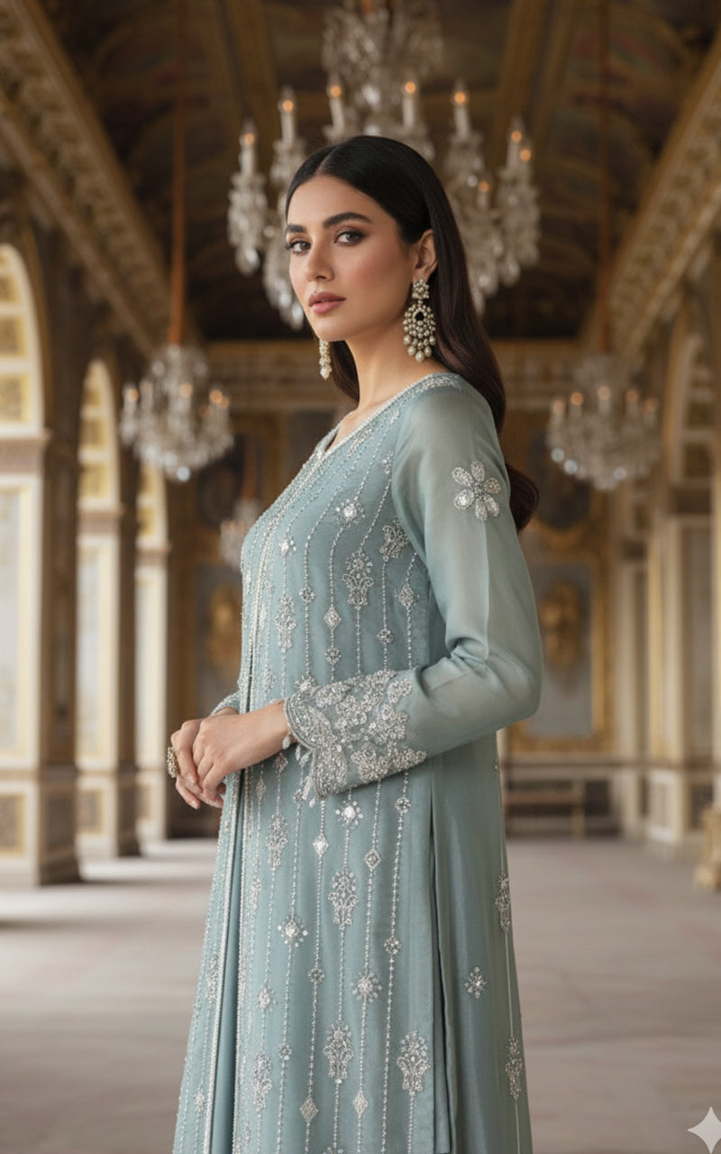 Threads and Motifs | Formal Dresses 25 | Embroidered Shirt With Trouser And Dupatta