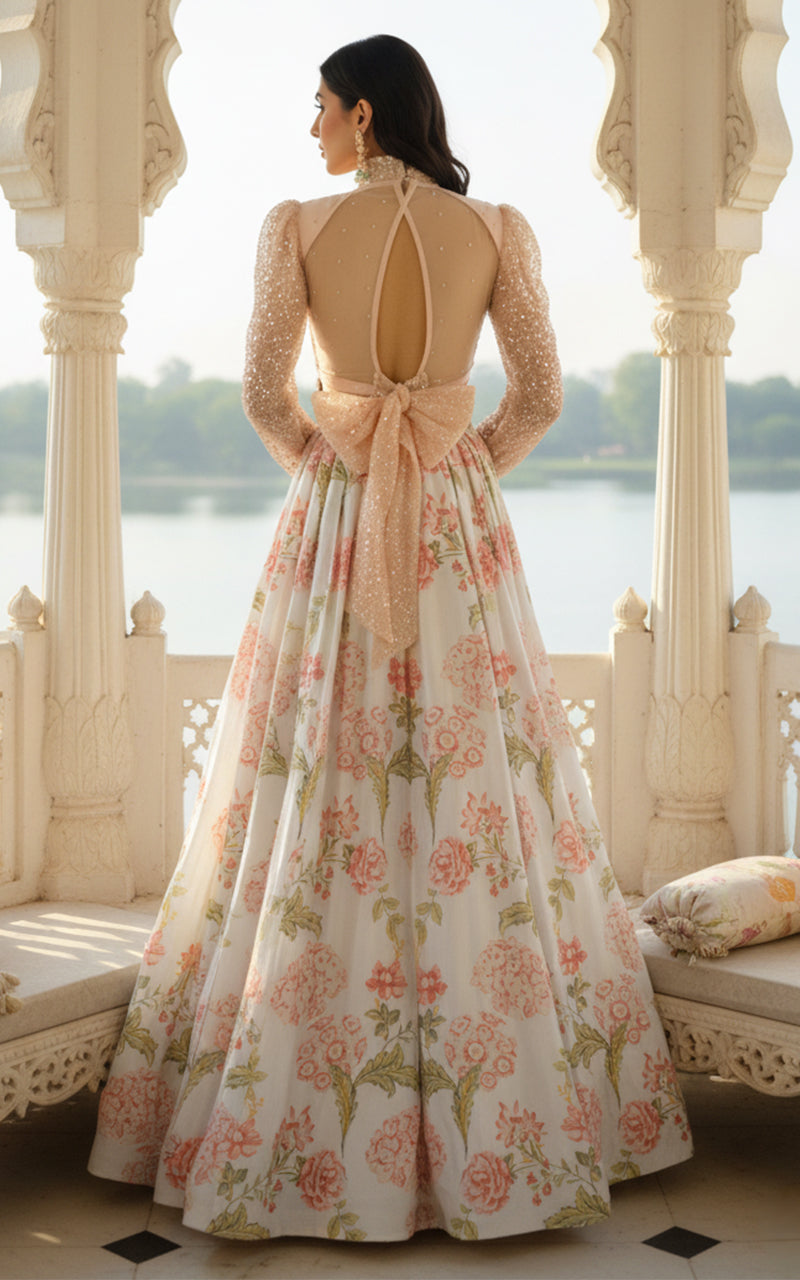 Threads and Motifs | Formal Outfits | Blouse With Printed Lehenga