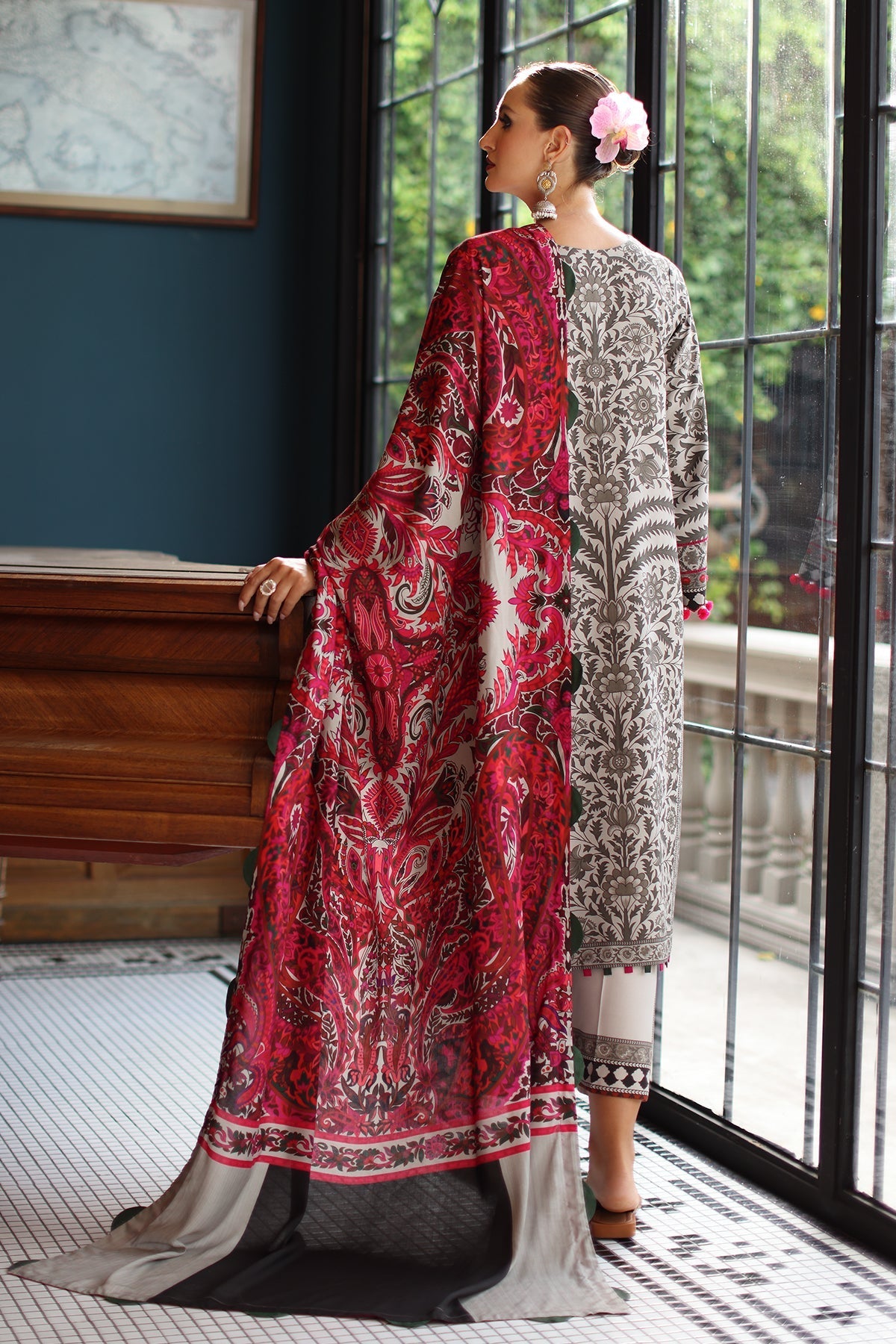 Charizma | C Prints Winter 25 | 3-PC Unstitched Printed Linen Collection CPW5-09