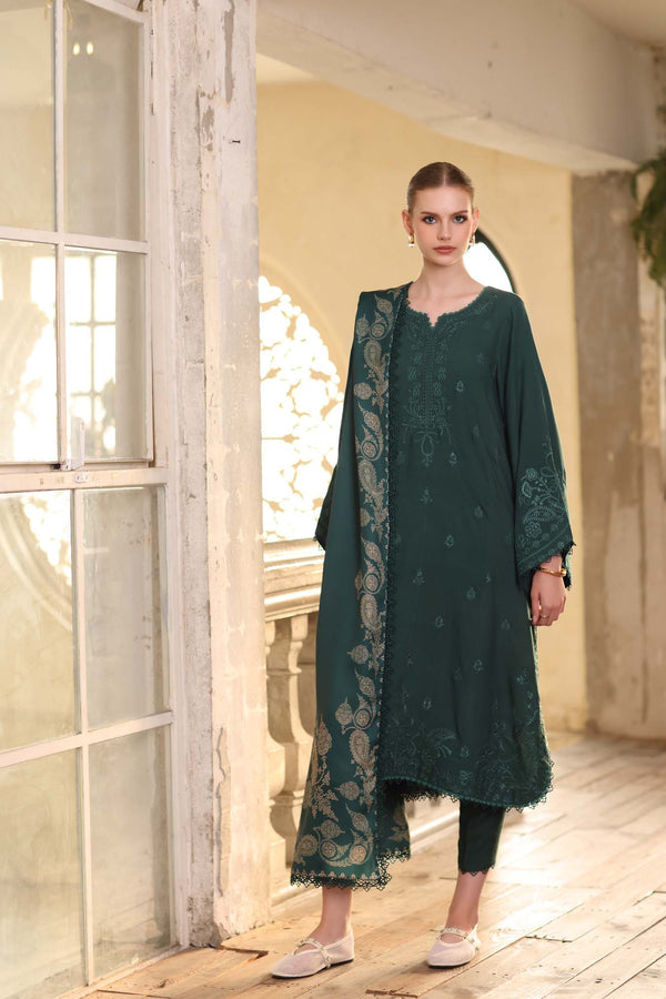 Noor by Saadia Asad | Winter Embroidered Printkhaas 25 | D9- A