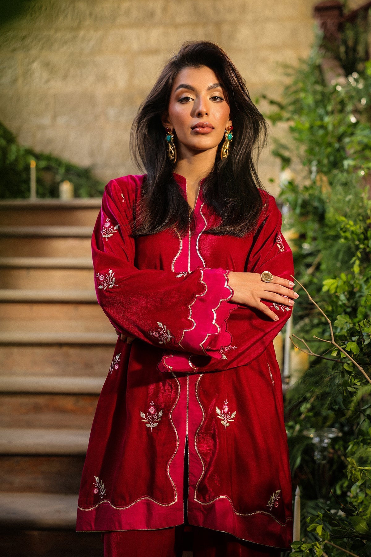 Sahar | Luxury Pret 25 | Crimson Majesty