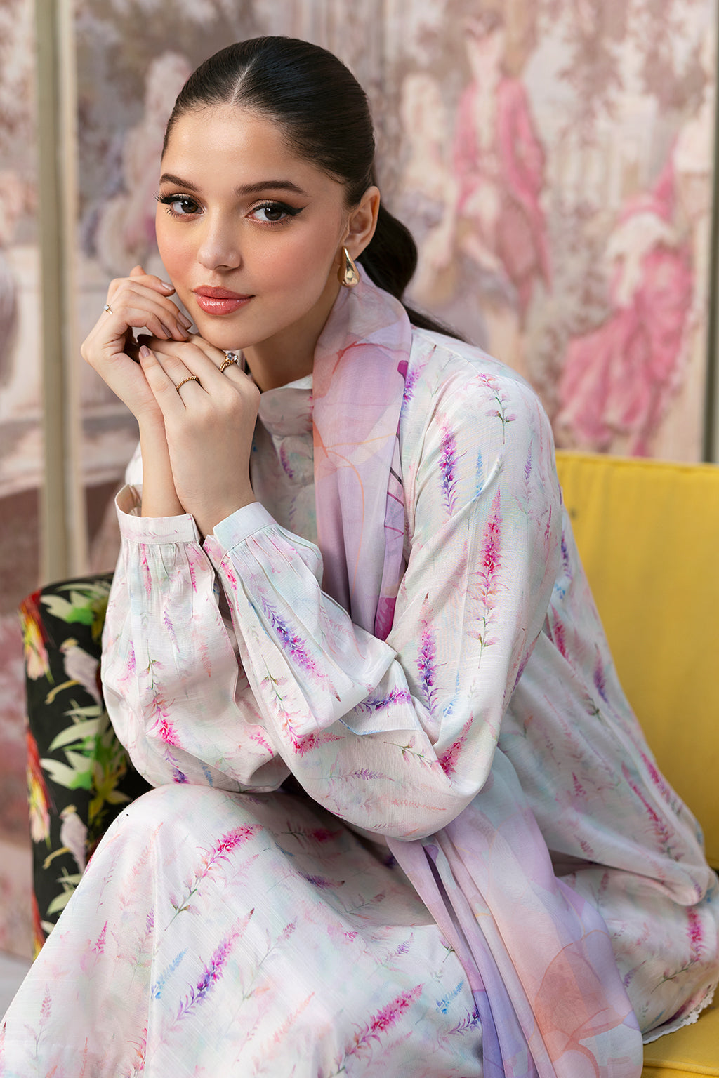Afsanah | Basics Raw Silk | White Misted AR-110
