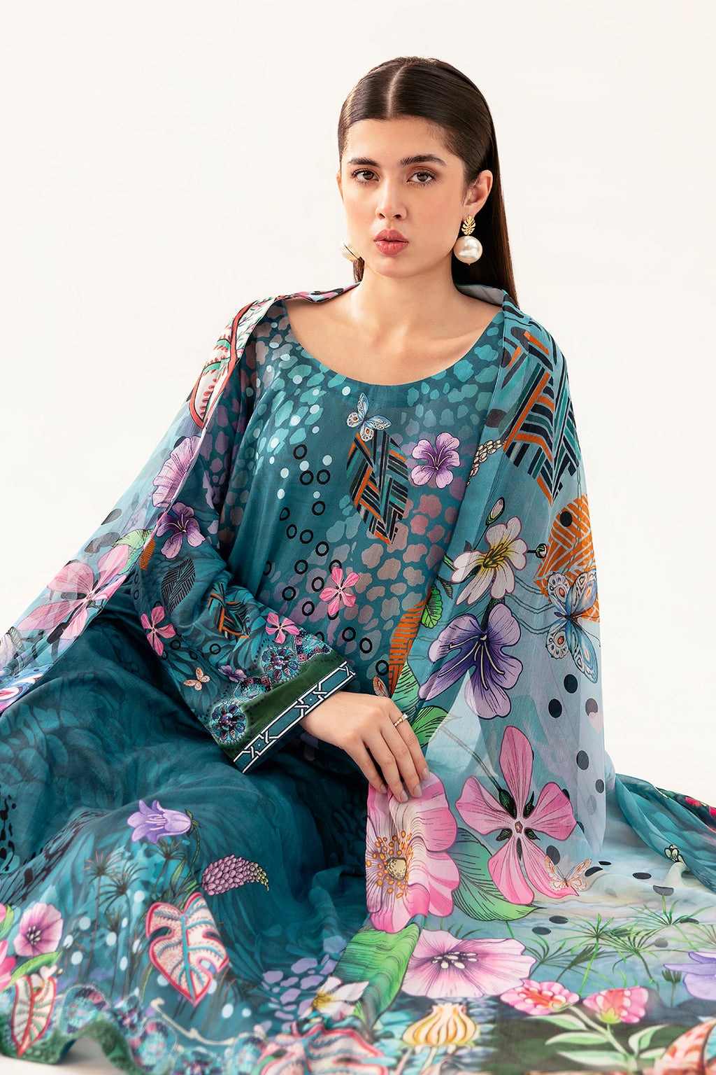 Afsanah | Ready to Wear | Fresh Teal AP-09