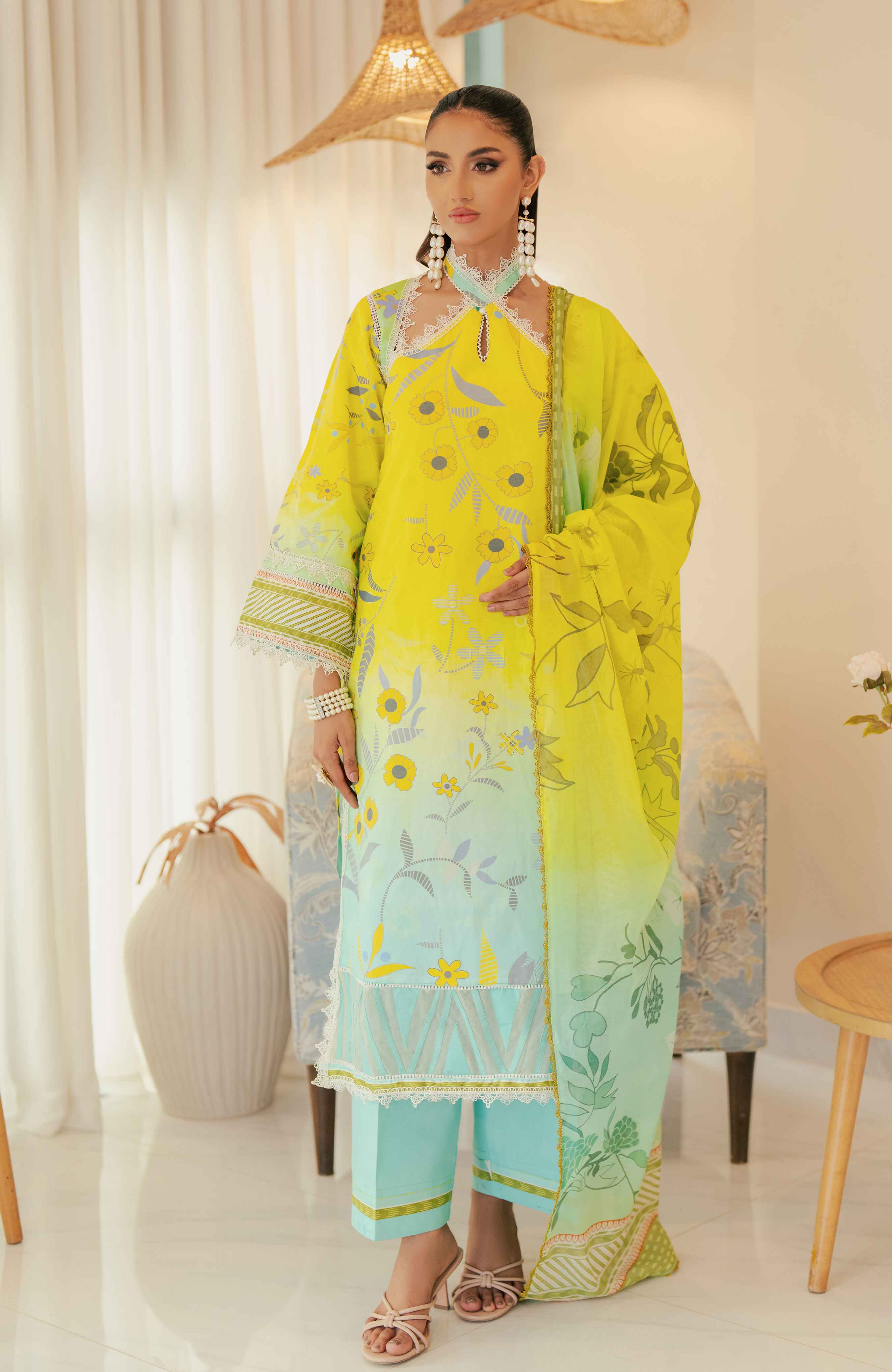 Al Zohaib | Sun Shine Bloom Cotton Silk | SCS-24-09