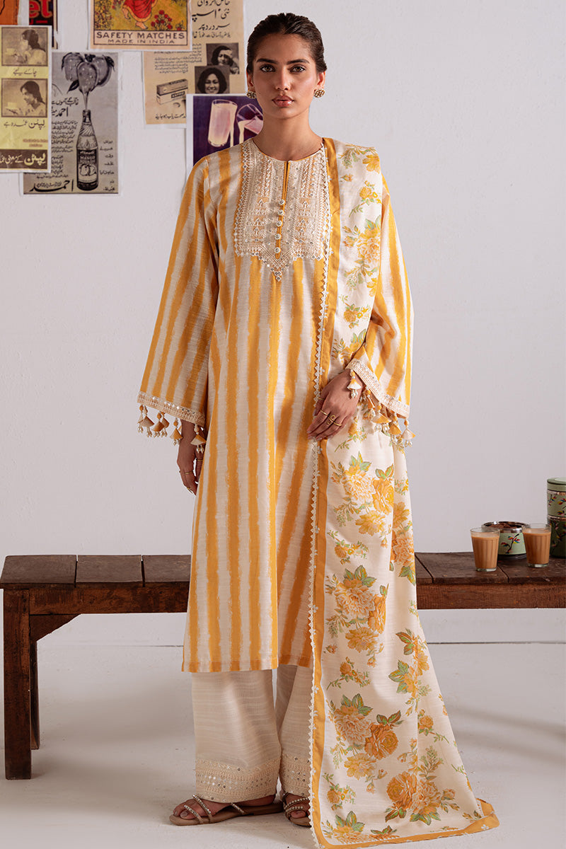 Cross Stitch | Khaddar Linen 25 | OCHRE BLISS