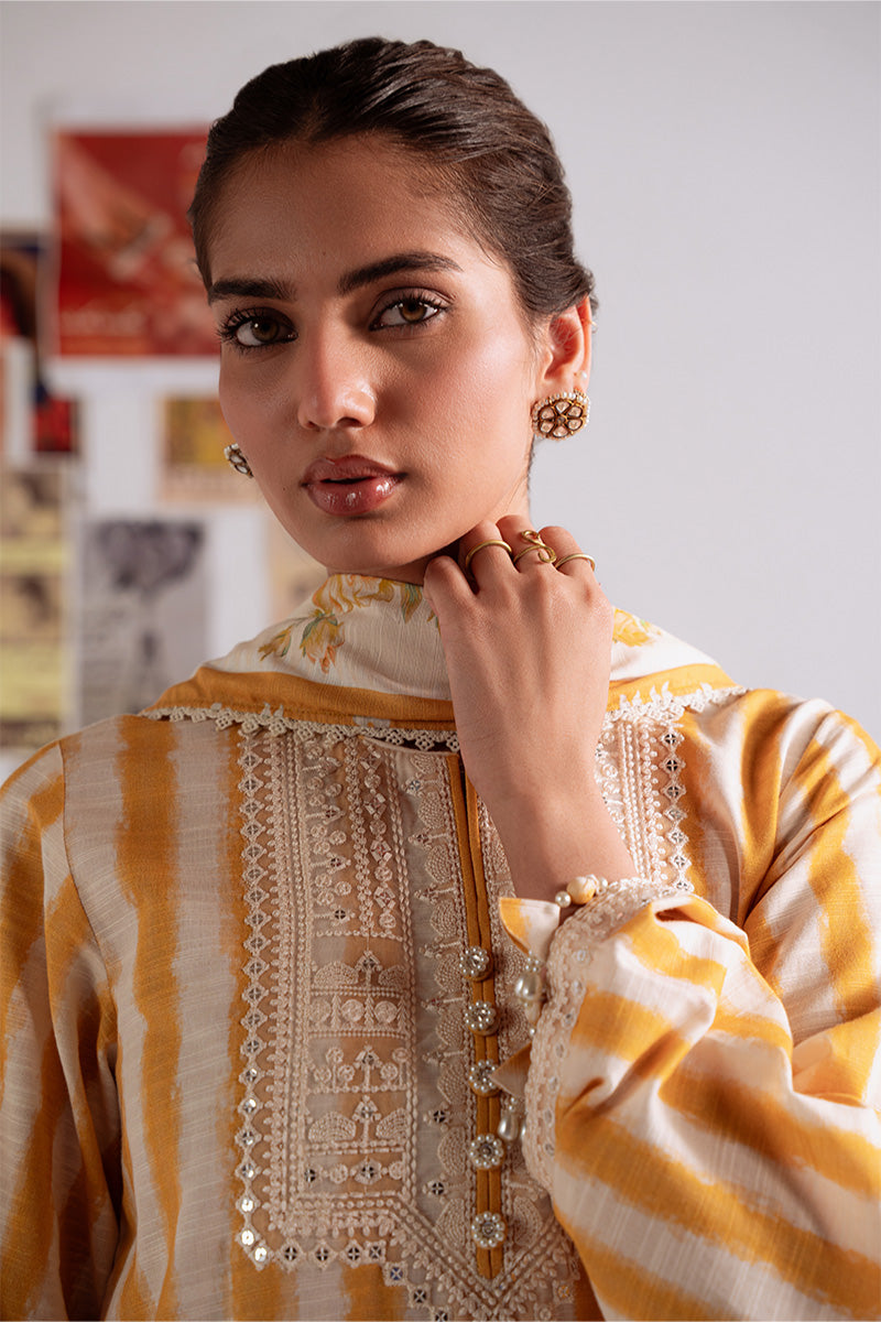 Cross Stitch | Khaddar Linen 25 | OCHRE BLISS