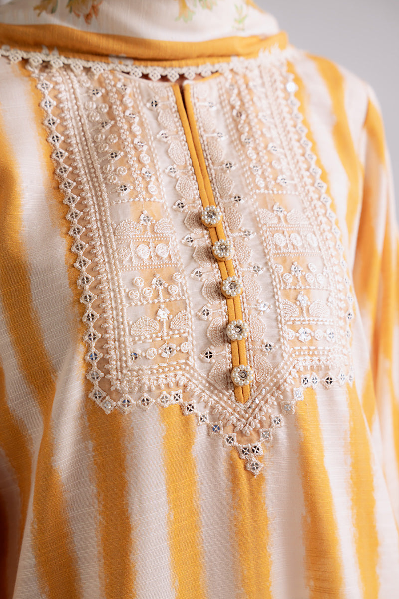 Cross Stitch | Khaddar Linen 25 | OCHRE BLISS