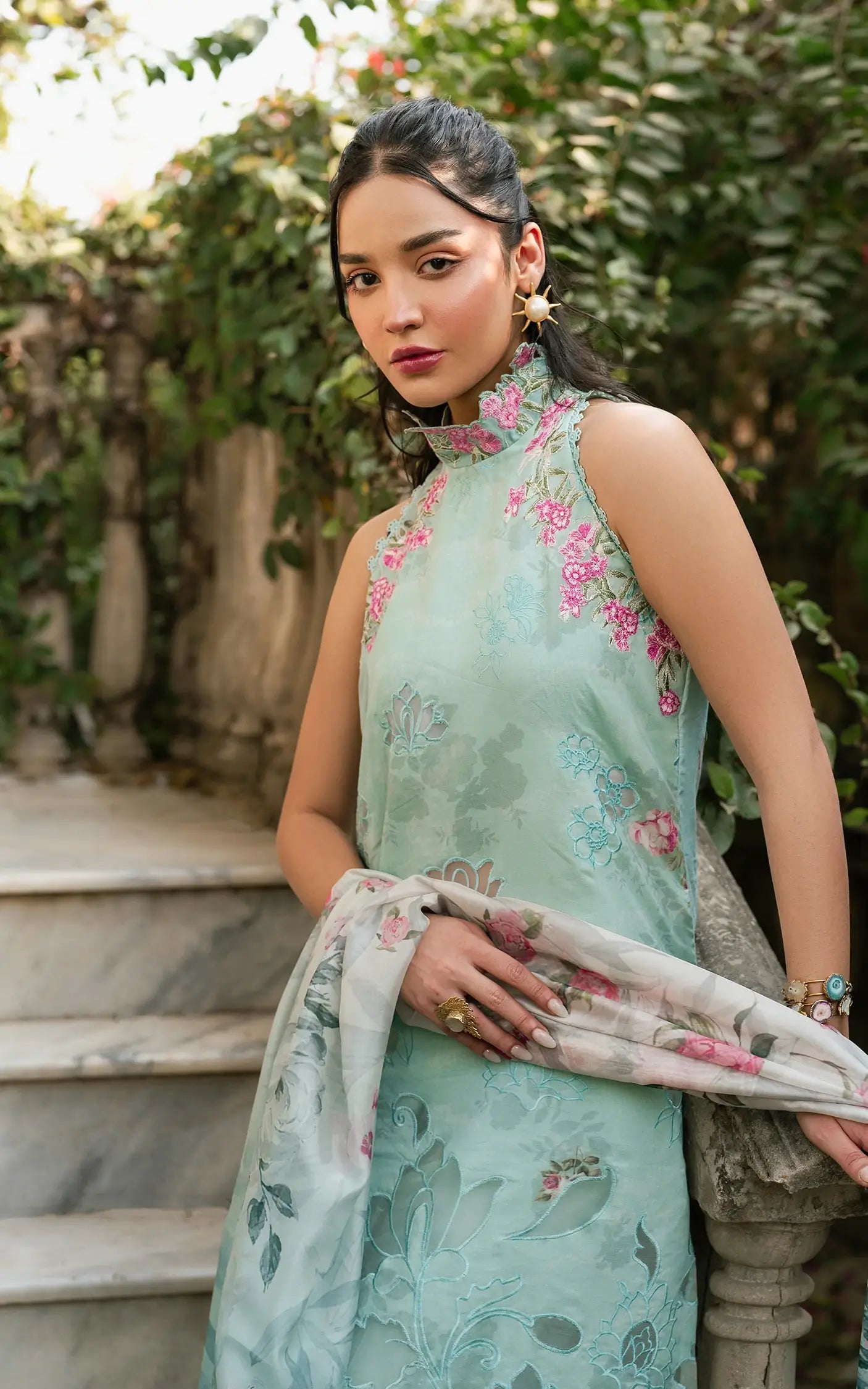 Asifa and Nabeel | Gulkari Summer 25 | Pastel Grove (GKL-07)