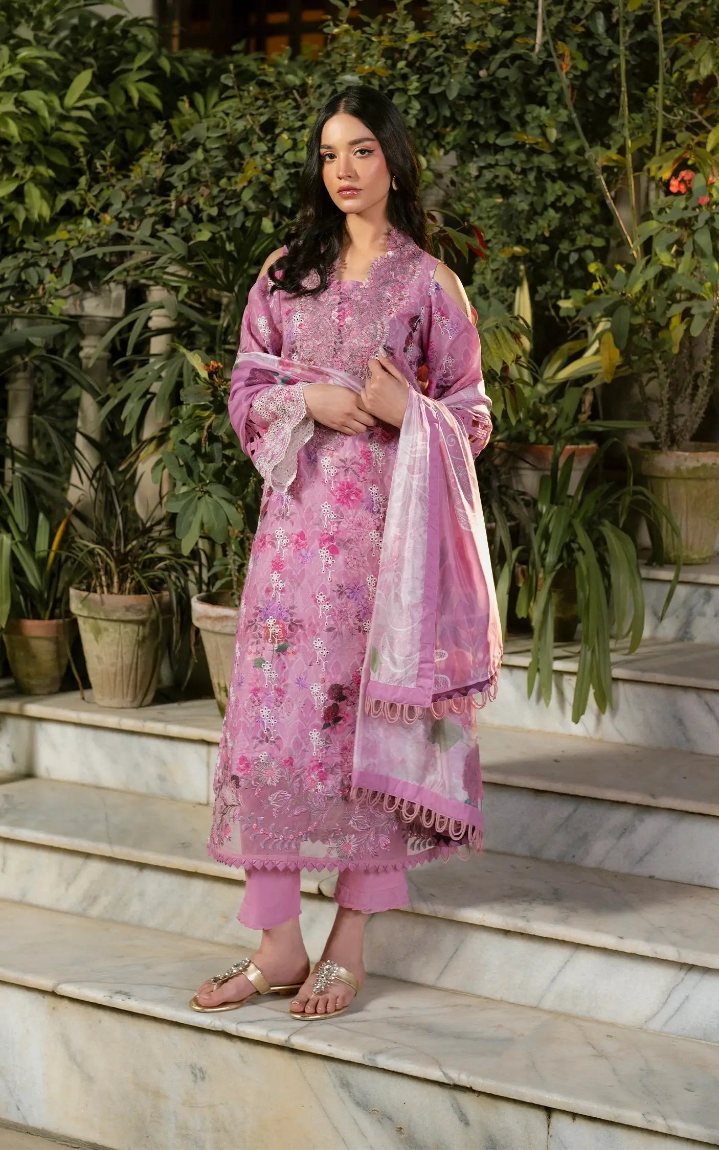 Asifa and Nabeel | Gulkari Summer 25 | Dawn Petals (GKL-10)