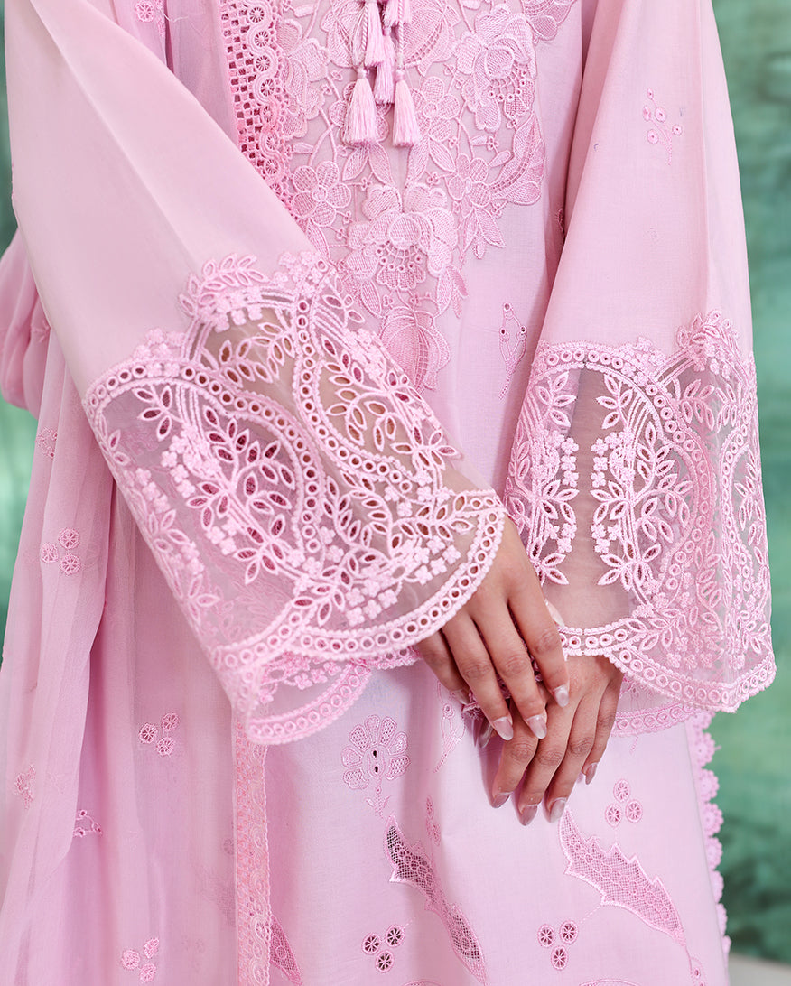 Roheenaz | Veil of Summer Chikankari | Aurora Light