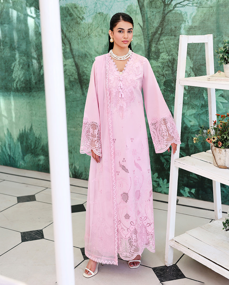 Roheenaz | Veil of Summer Chikankari | Aurora Light