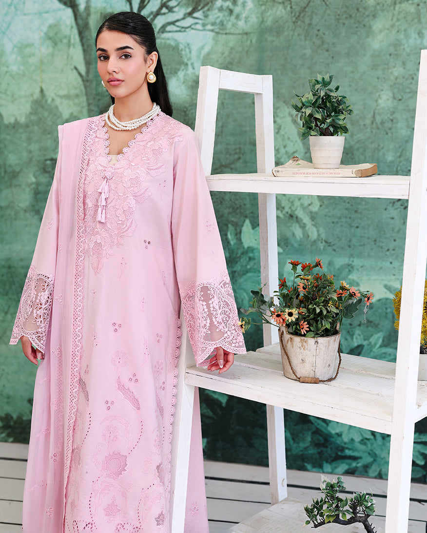 Roheenaz | Veil of Summer Chikankari | Aurora Light